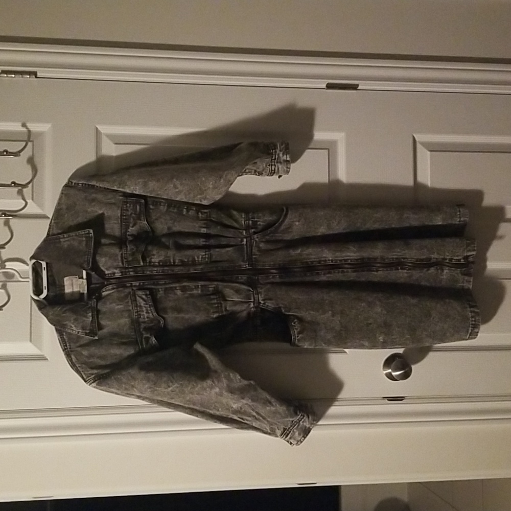 Vintage jean zip-up dress
